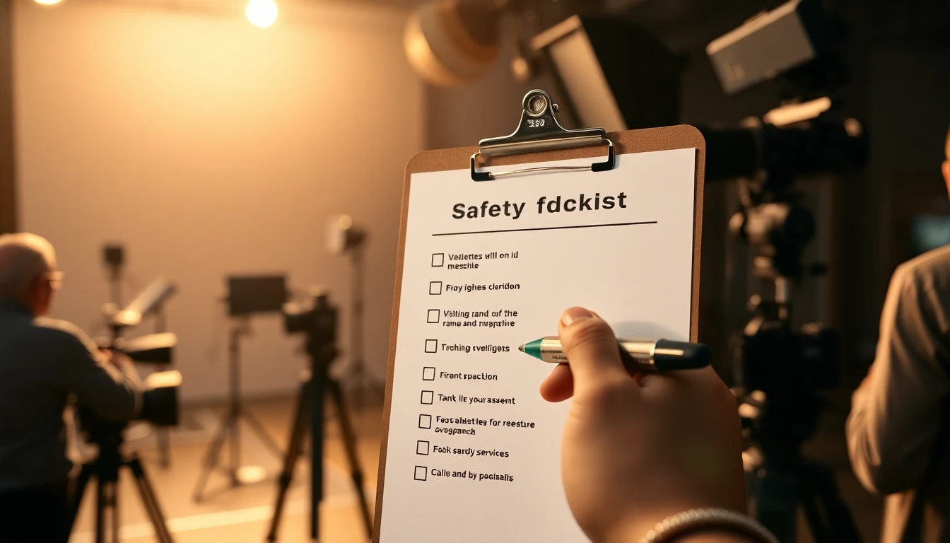 Checklist de segurança em set de filmagem 10 itens essenci